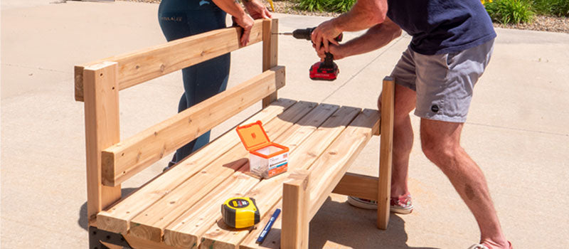 Garden Bench Installation