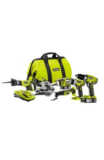 Ryobi 6 piece Lithium + Ultimate Combo Kit Top