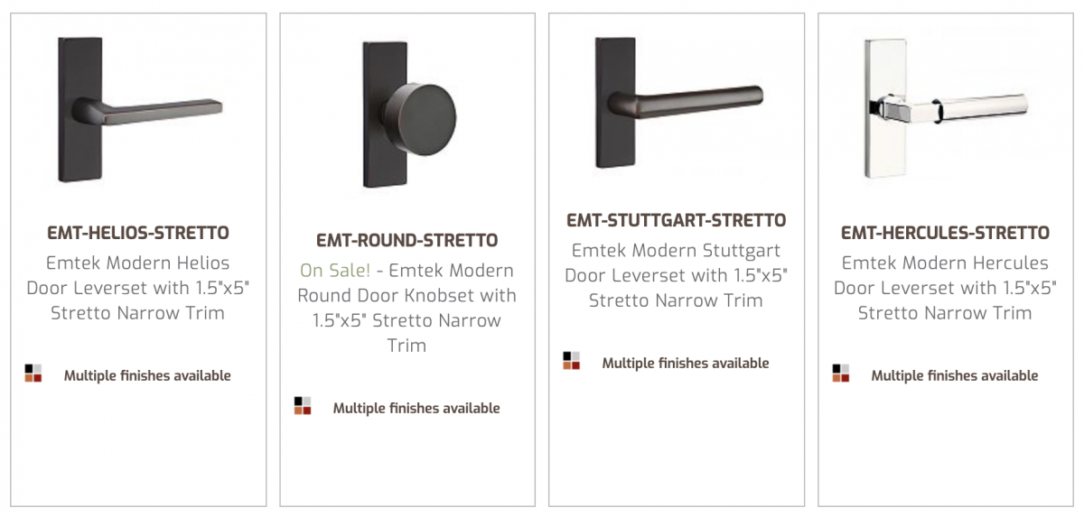 Emtek, Stretto Trim