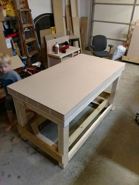 Torsion box with mdf top glued on