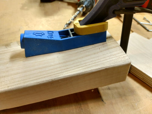 Kreg mini jig clamped