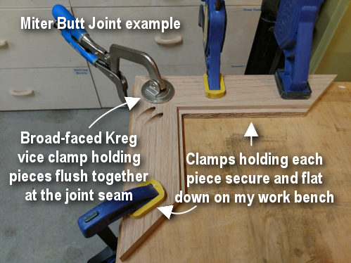 Pocket joinery clamping pieces