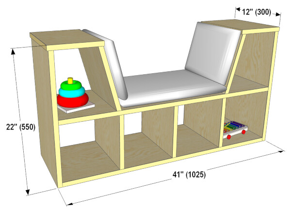 Kids toy shelf project