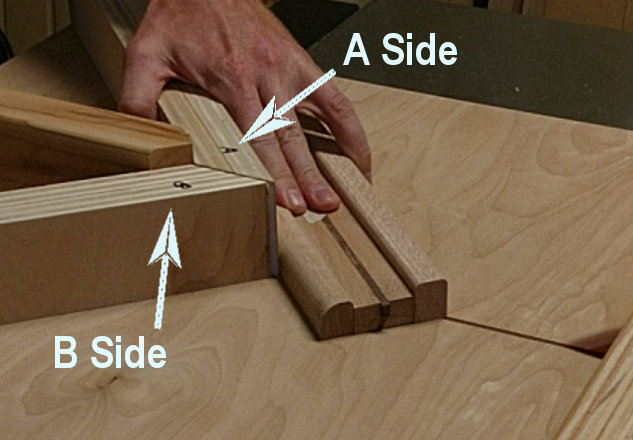 Illustrating A and B side cutting