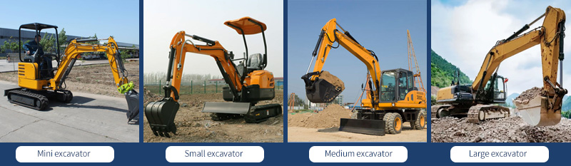 excavator types and sizes